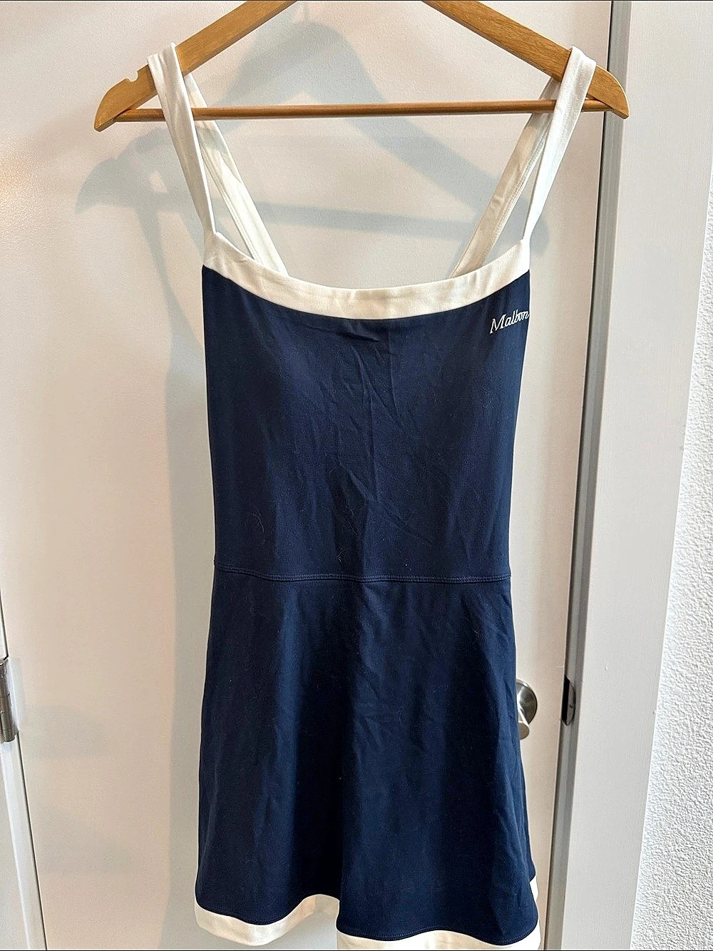 Malbon Emiliana Dress Color Block Mini Dress in Blue & White Size Small